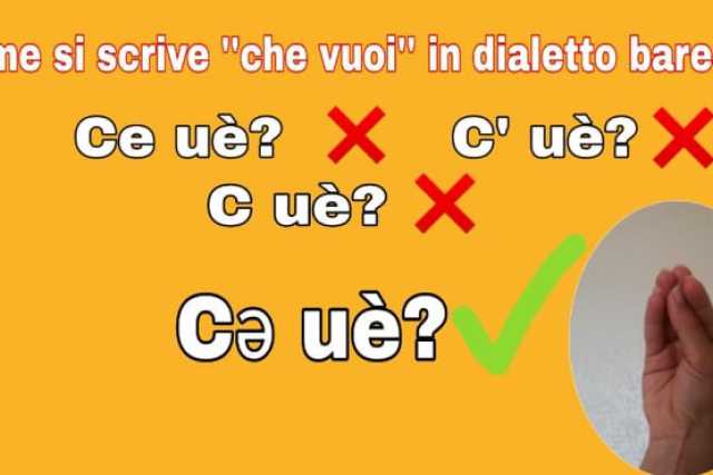 Come si scrive il dialetto barese? �Il segreto � "fotografare il suono con le orecchie"�